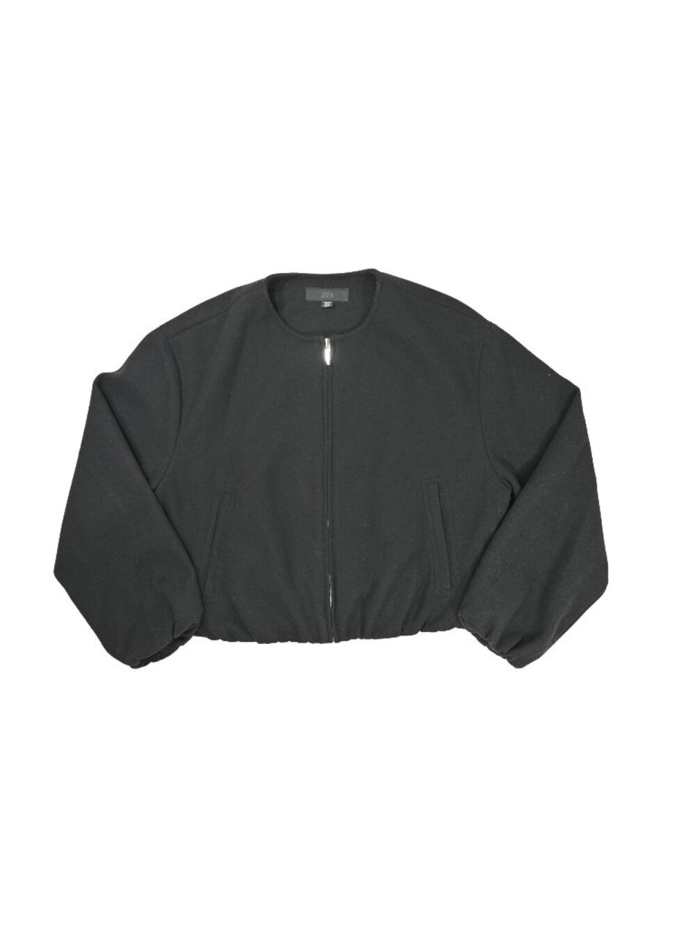 Zara Soft Bomber Jacket in Black
